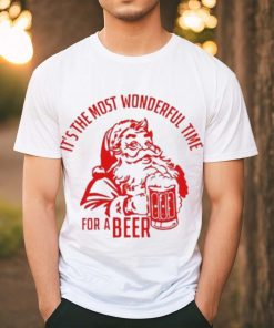 New It’S The Most Wonderful Time For A Beer Santa Christmas T hoodie, sweater, longsleeve, shirt v-neck, t-shirt