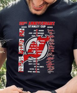 New Jersey Devils 20th anniversary 2003 2023 Stanley Cup signatures shirt