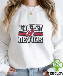 New Jersey Devils Champion Tri Blend Dual Stripe Long Sleeve T Shirt