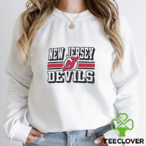 New Jersey Devils Champion Tri Blend Dual Stripe Long Sleeve T Shirt