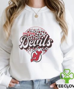 New Jersey Devils Fanatics Branded Personalized Name & Number Leopard Print Long Sleeve T Shirt