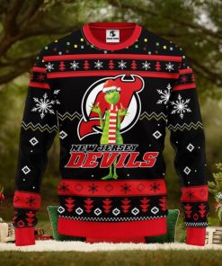 New Jersey Devils Funny Grinch Christmas Ugly Sweater