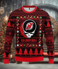New Jersey Devils Grateful Dead Ugly Christmas Sweater Men And Women Sport Fans Gift