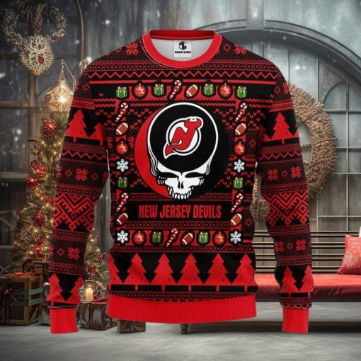 New Jersey Devils Grateful Dead Ugly Christmas Sweater Men And Women Sport Fans Gift