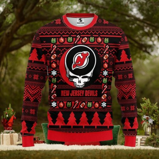 New Jersey Devils Grateful Dead Ugly Christmas Sweater Men And Women Sport Fans Gift