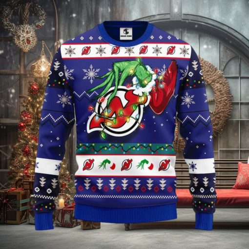 New Jersey Devils Grinch Christmas Ugly Sweater