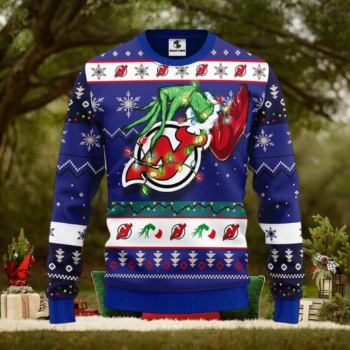 New Jersey Devils Grinch Christmas Ugly Sweater