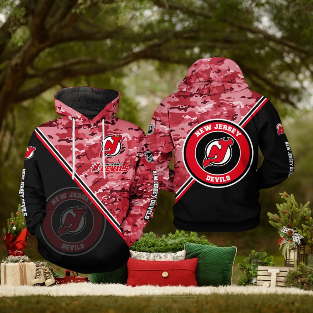 New Jersey Devils NHL Camo Team 3D Printed Hoodie New Jersey Devils NHL Camo Team 3D Printed Hoodie