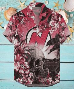 New Jersey Devils NHL Hawaiian Shirt Tropical Skull Design For Men Women
