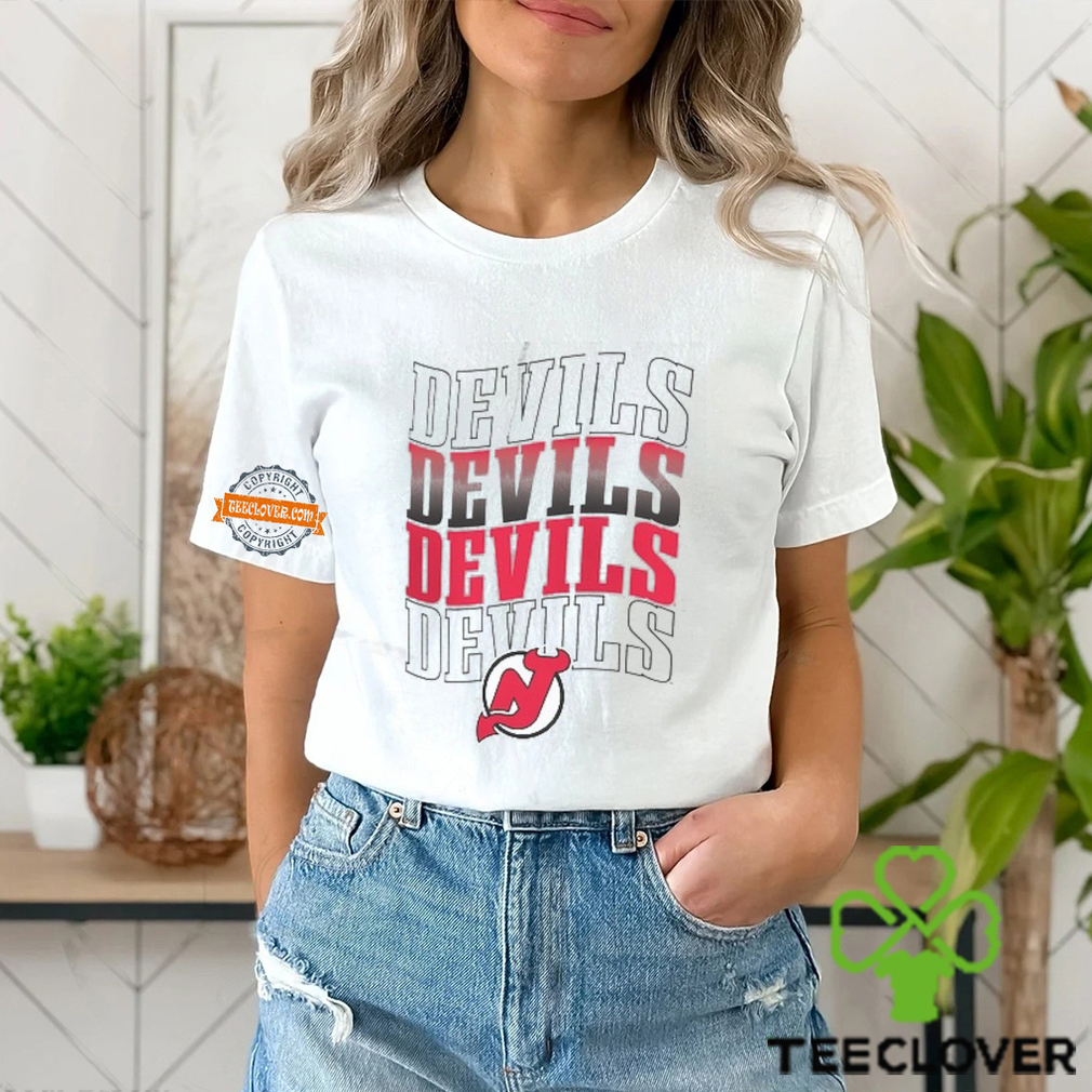New Jersey Devils Starter Four Team Name Logo Shirt New Jersey Devils Starter Four Team Name Logo Shirt