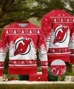 New Jersey Devils Ugly Sweater Christmas Design for Hockey Fans 2024