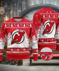New Jersey Devils Ugly Sweater Christmas Design for Hockey Fans 2024