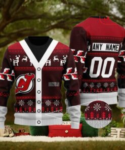 New Jersey Devils Ugly Sweater, Personalized NHL Apparel for Christmas