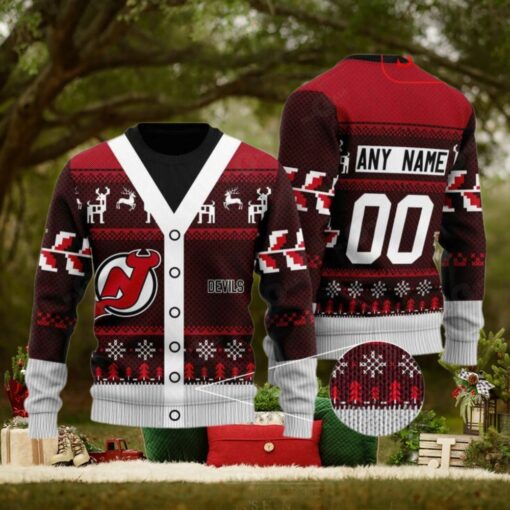 New Jersey Devils Ugly Sweater, Personalized NHL Apparel for Christmas