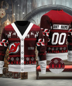 New Jersey Devils Ugly Sweater, Personalized NHL Apparel for Christmas