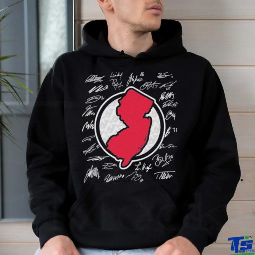 New Jersey Devils map signatures shirt