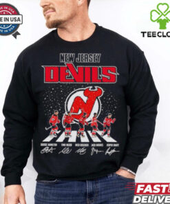 New Jersey Hockey Abbey Road 2024 Signatures Shirt