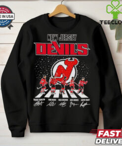 New Jersey Hockey Abbey Road 2024 Signatures Shirt