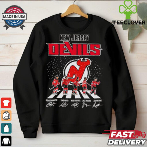 New Jersey Hockey Abbey Road 2024 Signatures Shirt
