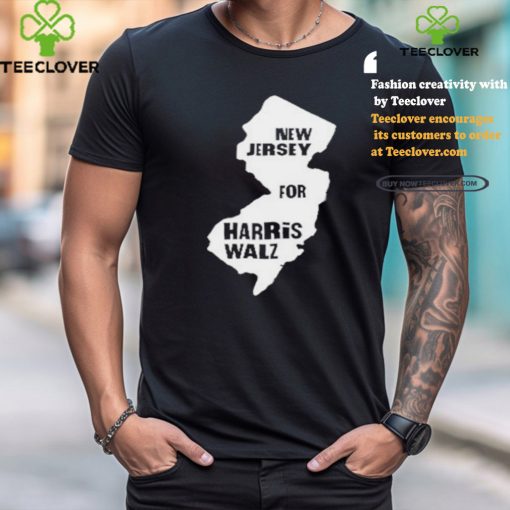 New Jersey Map for Harris Walz 2024 T Shirt
