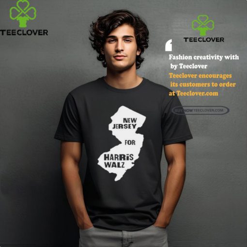 New Jersey Map for Harris Walz 2024 T Shirt