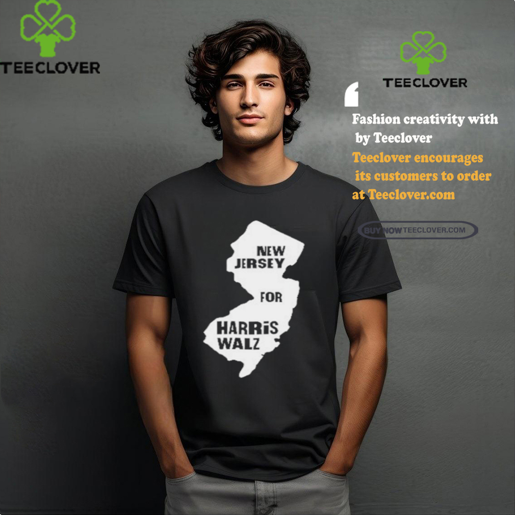 New Jersey Map for Harris Walz 2024 T Shirt New Jersey Map for Harris Walz 2024 T Shirt