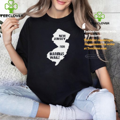 New Jersey Map for Harris Walz 2024 T Shirt