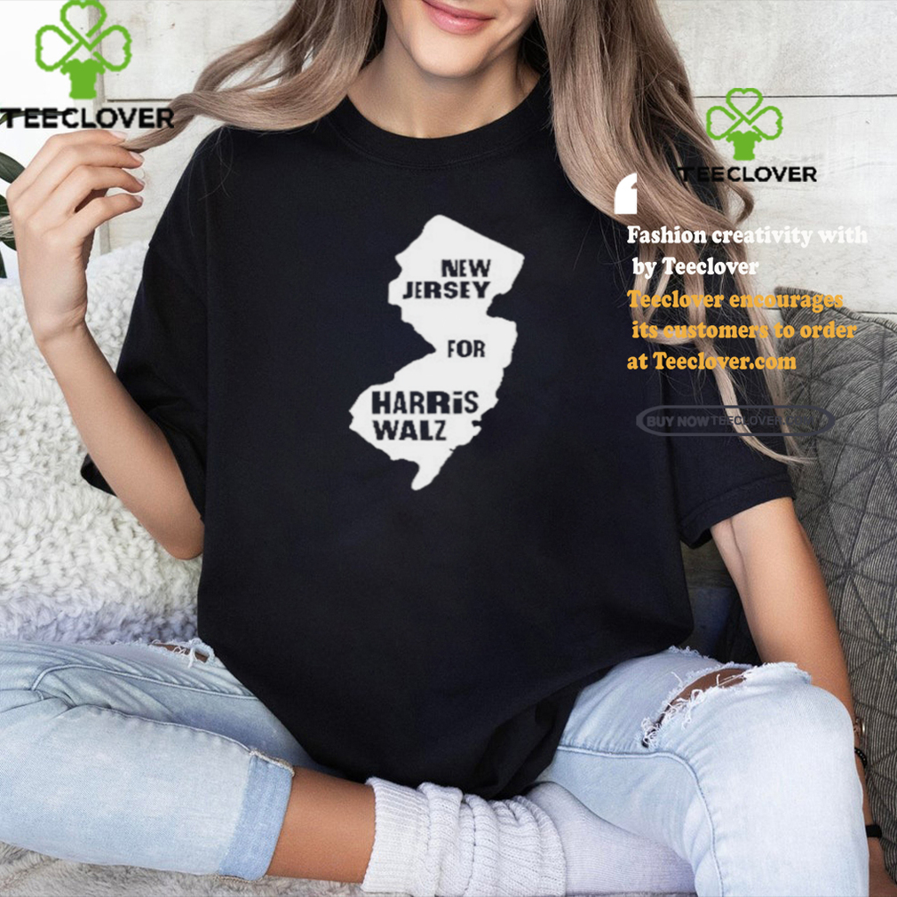 New Jersey Map for Harris Walz 2024 T Shirt New Jersey Map for Harris Walz 2024 T Shirt