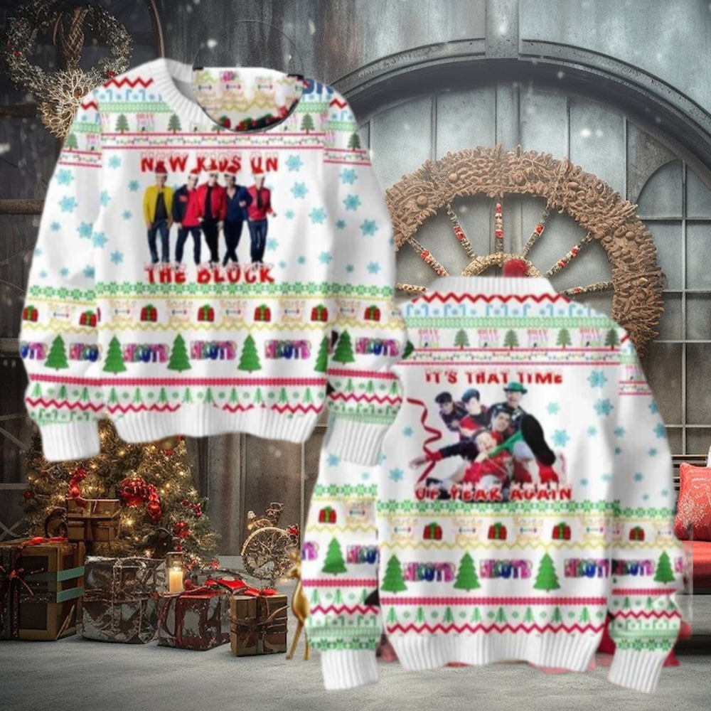 New Kids On The Block Its That Time Of Year Again Chirstmas Gifts 2024 Xmas For Family And Friends Ugly Sweater New Kids On The Block Its That Time Of Year Again Chirstmas Gifts 2024 Xmas For Family And Friends Ugly Sweater