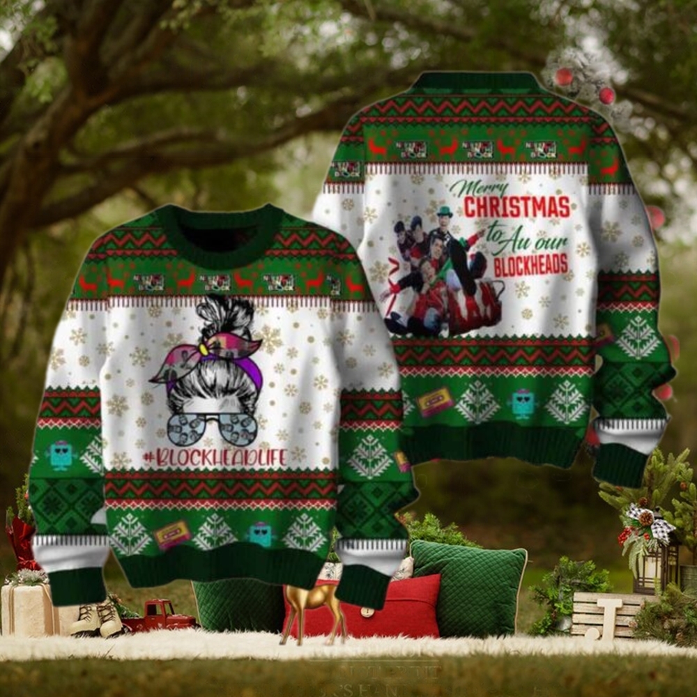 New Kids On The Block Merry Christmas To All Our Blockheads Christmas Sweater Chirstmas Gifts 2024 Xmas For Family And Friends Ugly Sweater