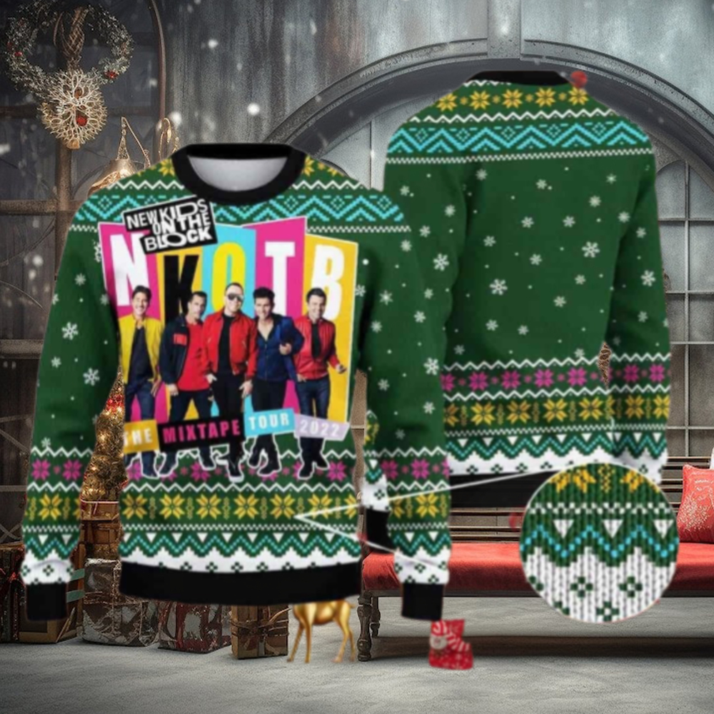 New Kids On The Block The Mixtape Tour Chirstmas Gifts 2024 Xmas For Family And Friends Ugly Sweater New Kids On The Block The Mixtape Tour Chirstmas Gifts 2024 Xmas For Family And Friends Ugly Sweater