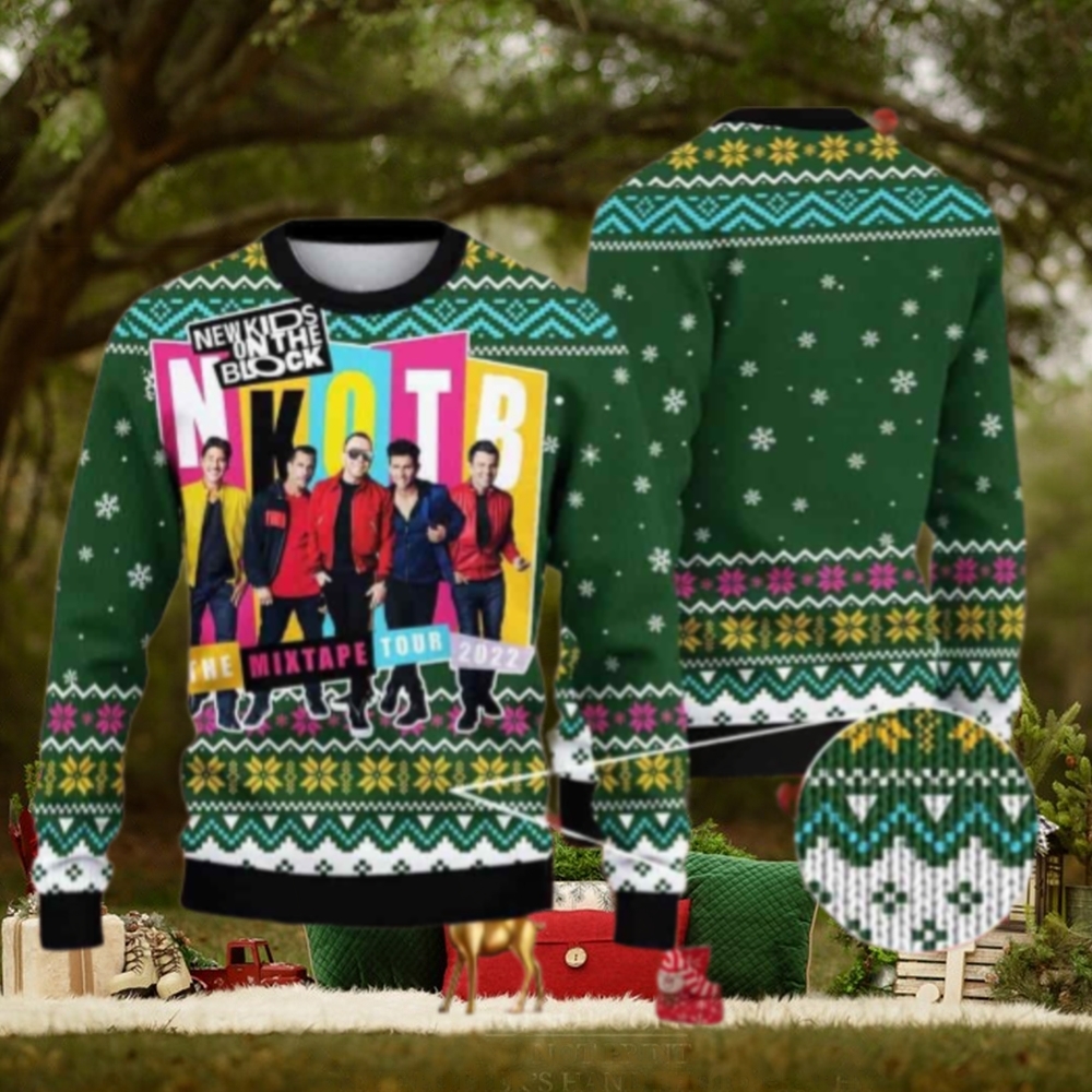 New Kids On The Block The Mixtape Tour Chirstmas Gifts 2024 Xmas For Family And Friends Ugly Sweater New Kids On The Block The Mixtape Tour Chirstmas Gifts 2024 Xmas For Family And Friends Ugly Sweater