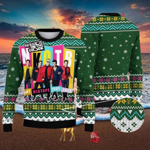 New Kids On The Block The Mixtape Tour Chirstmas Gifts 2024 Xmas For Family And Friends Ugly Sweater