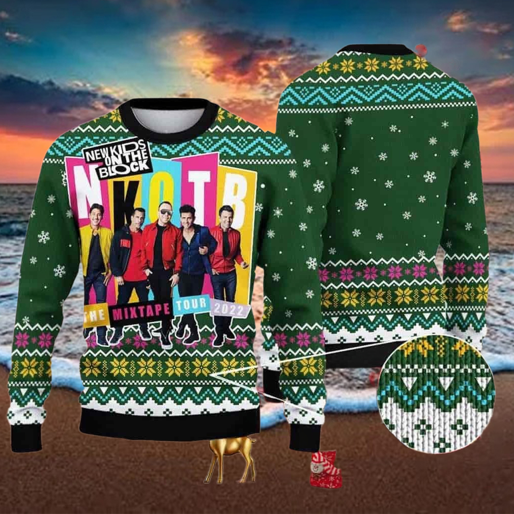 New Kids On The Block The Mixtape Tour Chirstmas Gifts 2024 Xmas For Family And Friends Ugly Sweater New Kids On The Block The Mixtape Tour Chirstmas Gifts 2024 Xmas For Family And Friends Ugly Sweater