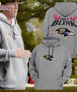 New Limited Edition Baltimore Ravens Gray 3d Hoodie