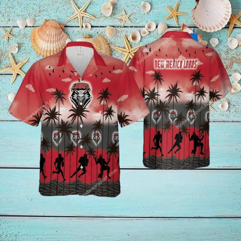 New Mexico Lobos AOP Hawaiian Shirt Pattern Coconut Tree Special Gifts