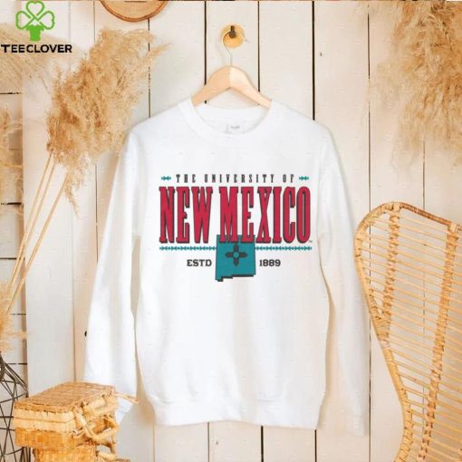 New Mexico Lobos Oatmeal Turquoise Pattern T Shirt