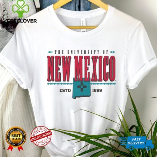 New Mexico Lobos Oatmeal Turquoise Pattern T Shirt