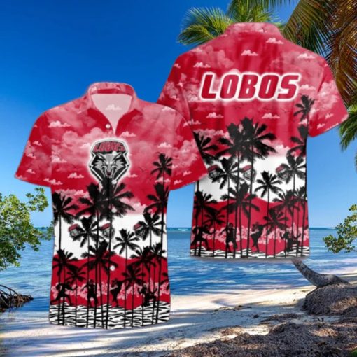 New Mexico Lobos Palms Tree Hawaiian Shirt