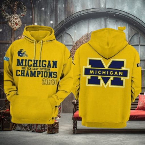 New Michigan Wolverines Big Ten East Champions 3d Hoodie