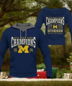 New Michigan Wolverines College Football Playoff 2024 Rose Bowl Champions Hoodie