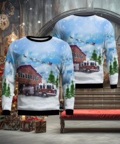 New Milford Connecticut Water Witch Hose Company No 2 Christmas Ugly Sweater 3D