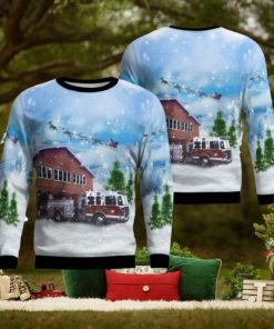 New Milford, Connecticut, Water Witch Hose Company No. 2 Christmas Ugly Sweater 3D