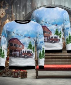 New Milford, Connecticut, Water Witch Hose Company No. 2 Christmas Ugly Sweater 3D