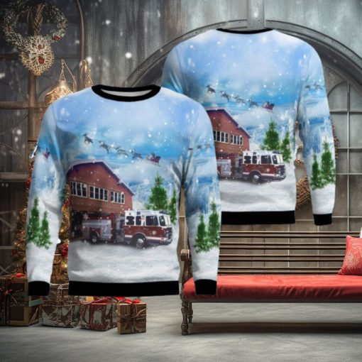 New Milford, Connecticut, Water Witch Hose Company No. 2 Christmas Ugly Sweater 3D