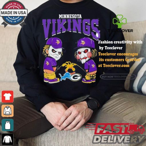 New Minnesota Vikings NFL Halloween Peeing Funny Shirt