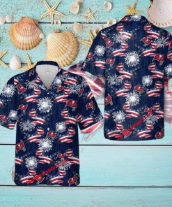 New NFL Tampa Bay Buccaneers Memory Eagle Pattern Summer 3D Hawaiian Shirt For Independence Day