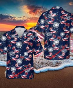 New NFL Tampa Bay Buccaneers Memory Eagle Pattern Summer 3D Hawaiian Shirt For Independence Day