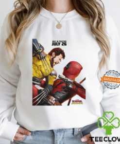 New Official Poster For Deadpool And Wolverine Releasing In Theaters On July 26 Vintage T Shirt