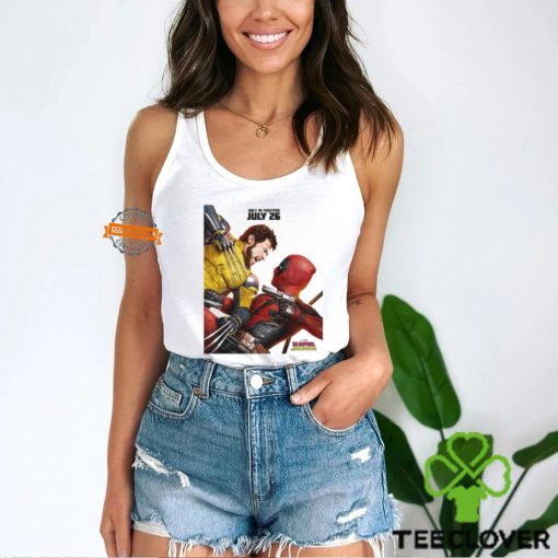 New Official Poster For Deadpool And Wolverine Releasing In Theaters On July 26 Vintage T Shirt